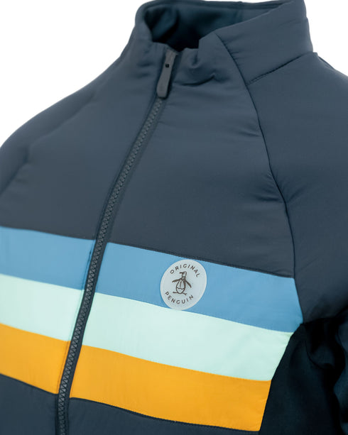 Mixed-Media 70's Insulated Jacket